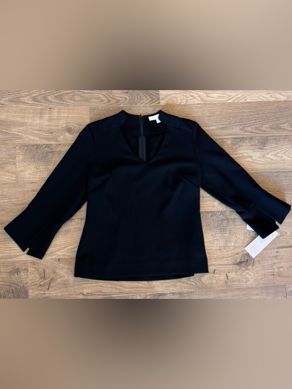 Etcetera NWT Black V-Neck Blouse – Size 2
